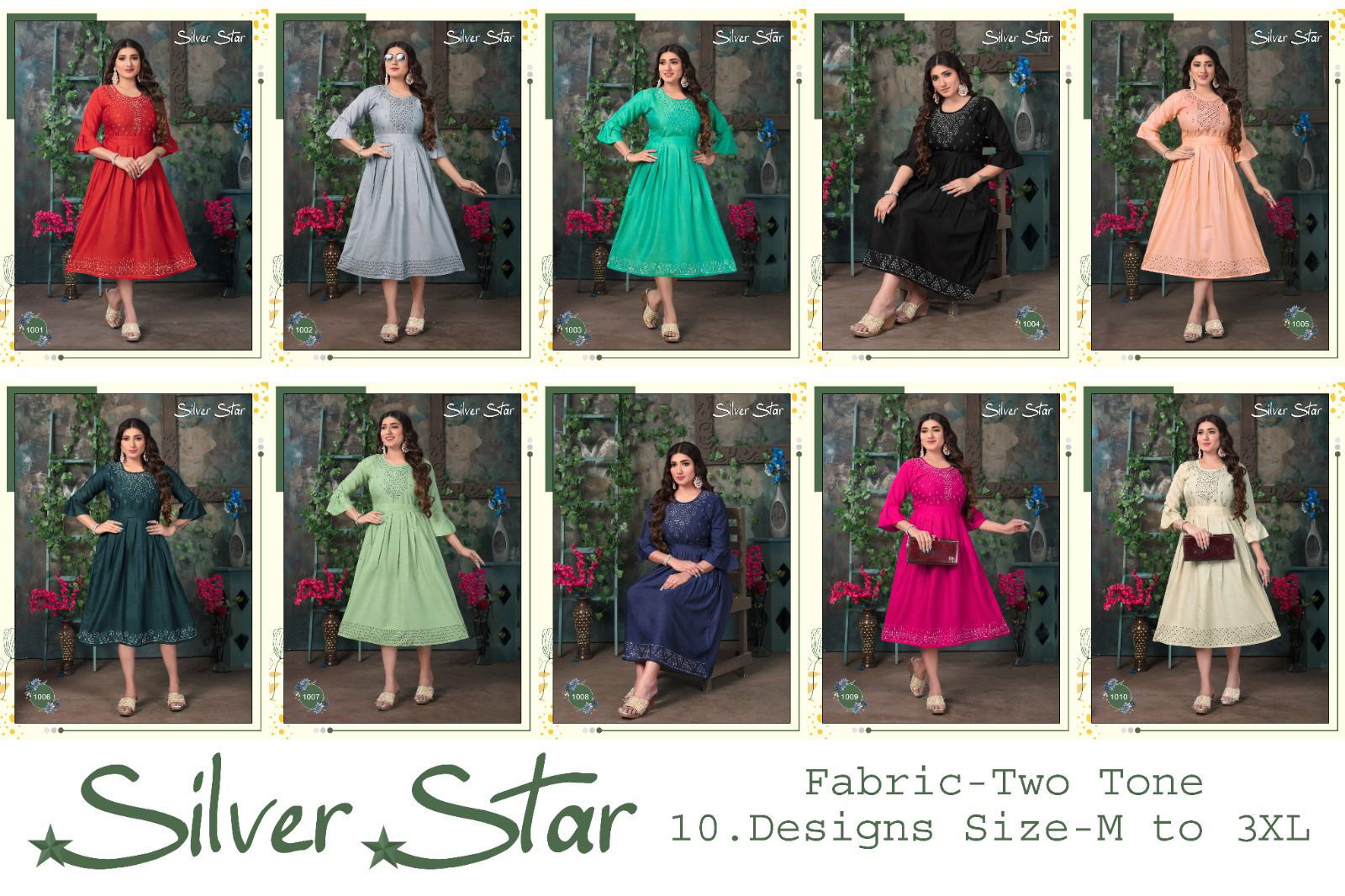 Silver Star Vol 1 By Trendy Rayon Flaired Designer Kurtis Wholesale Shop In Surat
